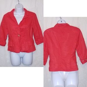 Tomato Red 3/4 sleeve Blazer